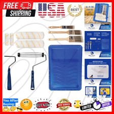 Paint Roller Kit, Brush  Roller,10 Piece Set, Wall Painting Naps for Profess...