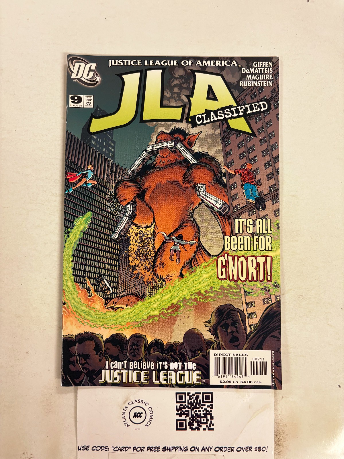 JLA Classified #9 NM DC Comic Books G'Nort Guy Gardner Power Girl 13 HH61