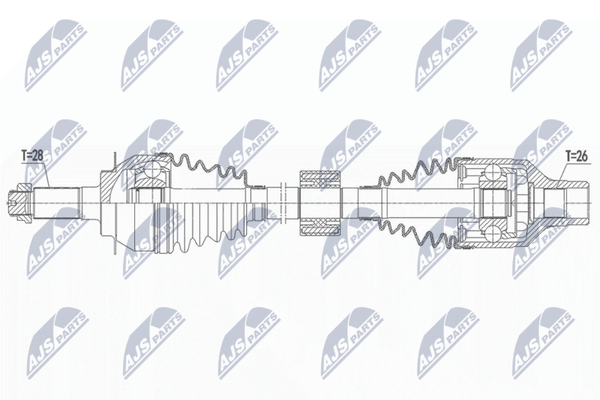 NTY NPW-SU-054 Antriebswelle Vorne Rechts Passend FüR Fiat Suzuki-image