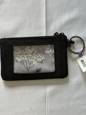 Vera Bradley Lighten Up Zip ID Case Holder Black NWT