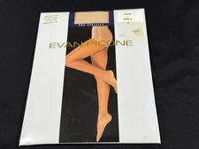 ✅Evan Picone Control Top Ultra Sheer SandalFoot Pantyhose ✅Sz 3 ✅New ✅ Nude
