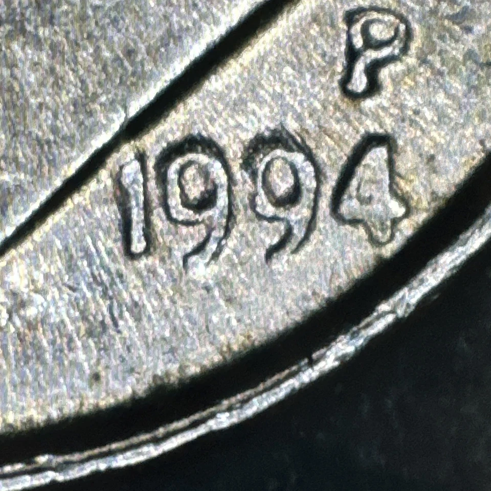 1994 P Roosevelt Dime With Errors, DDO, Double Rim, Die Chip, Filled “4” In 1994 - Image 3 of 4