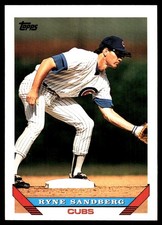 Ryne Sandberg 1993 Topps #3 Chicago Cubs MLB READ FREE SHIPPING AutographDen