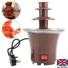 3-Tier Electric Chocolate Fountain Fondue Kit Mini Melting Machine For Party Use
