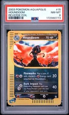 Houndoom Reverse Holo 15/147 PSA 8 Aquapolis Pokemon Card Game