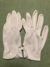 Vtg Gloves Small White Church Wrist Length