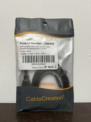 Cable Creation 6FT USB Console Cable USB to RJ45 Cable (FTDI-FT232RL)