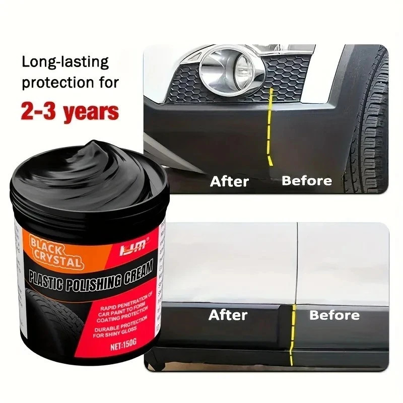150g Plastic & Rubber Repair Paste Black Polish for Car Scratch Tire & Interior