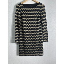 Nine West Chevron Lace Dress Long Sleeve
