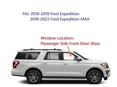 Fit 18-19 Ford Expedition 18-23 MAX Passenger Right Side Front Door Window Glass