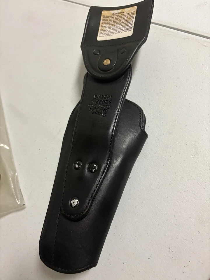 Bianchi #2800S The Judge Black Leather Basketwoven Revolver Holster NEW - Image 3 of 4