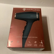 Hairitage 1875 Watts Ionic Hair Blow Dryer, Frizz Control and Shine for All Hair