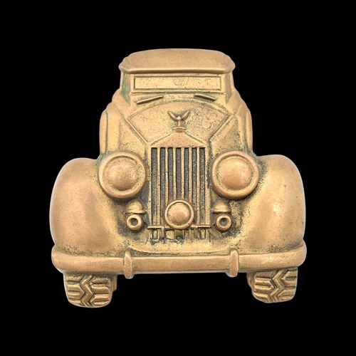 Rolls Royce Solid Brass Vintage Belt Buckle by BBB Baron Buckles [ca. 1970s]