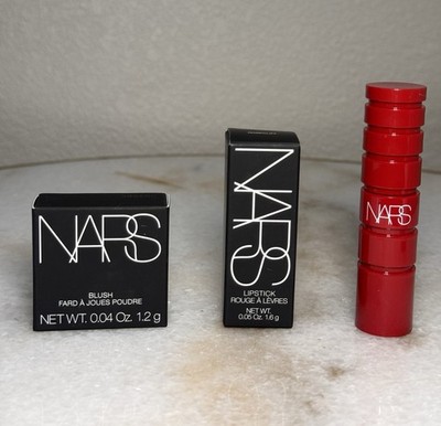 NARS Makeup Bundle 3pc Sample Climax Mascara Orgasm Blush Rosecliff Lipstick