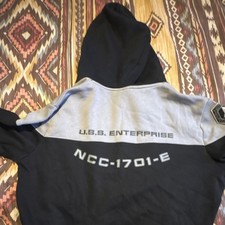 Star Trek USS Enterprise NCC-1701-E Hooded Zip-Up Sweatshirt Hoodie Jacket