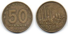 NRD 50 fenigów 1950 A ss