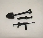 G.I. JOE (1985) COBRA NIGHT LANDING ~ PARTS LOT ~ RIFLE SHOVEL KNIFE GI JOE
