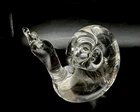 Large Vintage Steuben Glass Snail 4” x 3.5" c1970-1980s Gorgeous HEAVY!