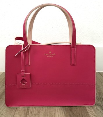 NEW! Kate Spade Ilise Freeman Street Pink Leather Handbag Satchel Crossbody Bag