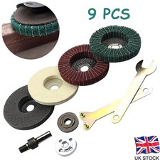 Stainless Steel Polishing Kit For Angle Grinder Flap Disc Buffing Accessories UK