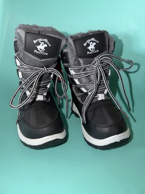 Beverly Hills Polo Club Little Boys Snow Boots, Black/Gray, Size 7