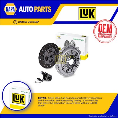 Clutch Kit 3pc (Cover+Plate+CSC) fits VAUXHALL ADAM 1.2 1.4 12 to 19 200mm LuK