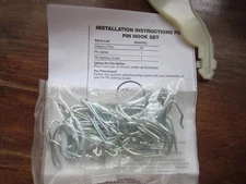 42 Vtg JC PENNEY Offset 1" PIN-ON Drapery Hooks Curtain PIN SETTER NIP