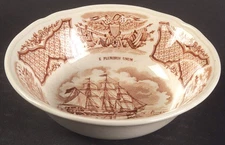 Alfred Meakin Fair Winds Brown Fruit Dessert  Bowl 342895
