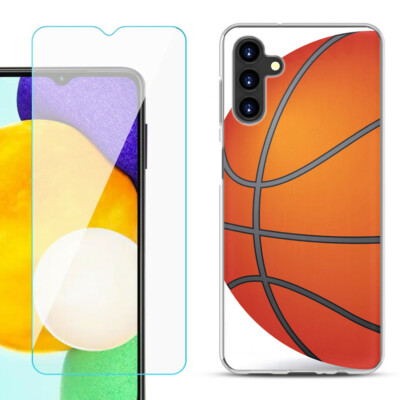 Case for Samsung Galaxy A13 5G, w/ Tempered Glass - Basketball
