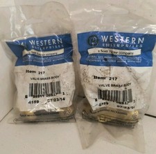 Lot of 2 - WESTERN ENTERPRISES BRASS NPT VALVE 1/4M X 1/4F 3000PSI PART NO. 217