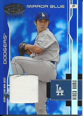 2003 Leaf Certified Materials Mirror Blue Materials H Nomo 86 Dodgers 004/100