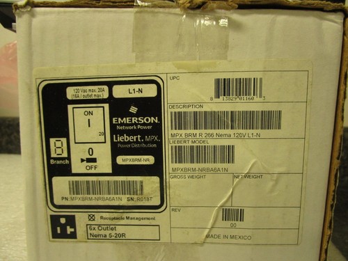 New Emerson Liebert Receptacle Management 6 Outlet Power Control Unit Nema 5-20R - Picture 2 of 6