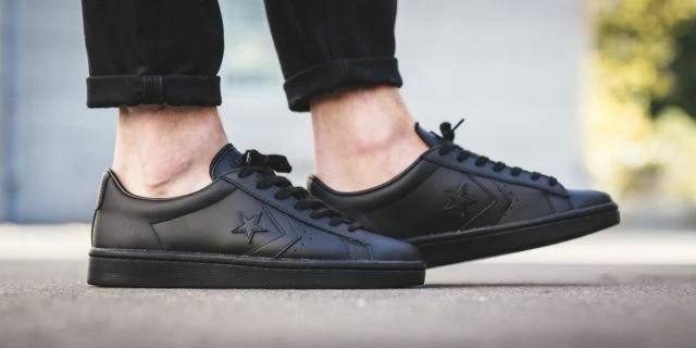 Converse pro leather ox black deals