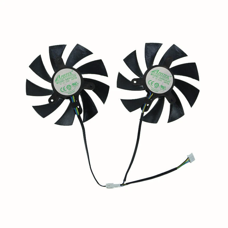 Pair Fans Cooler Fan For ZOTAC GTX 2060 GTX 1660 GA92A2H 87mm Graphics Card - Image 2 of 2
