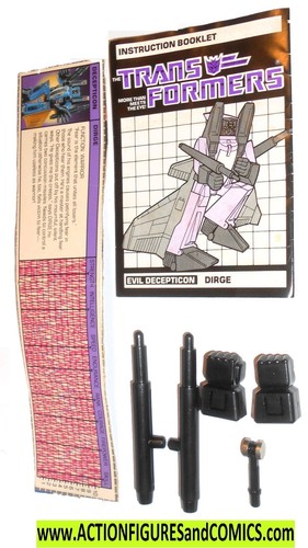 **authentic vintage Transformers DIRGE 1985 100% Complete instructions tech spec - Picture 5 of 8