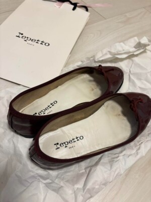 『repetto』ribbon shoes repetto Ballet shoes Ribbon Flat Pumps Red Patent Leather | eBay