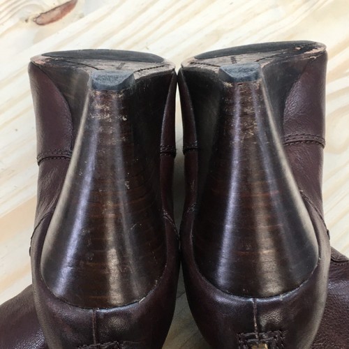 Frye Boots Womens 9 M Regina Wedge Booties Brown Leather Back Zip Pointed Toe - Picture 9 of 18