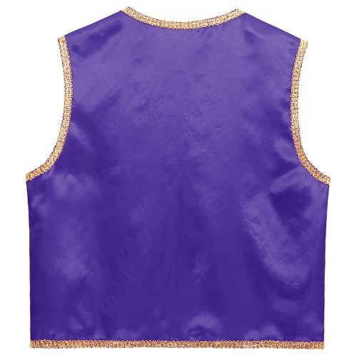 AU Mens Satin Vest Open Front Waistcoat Arabian Prince Cosplay Costume Halloween - Picture 19 of 56