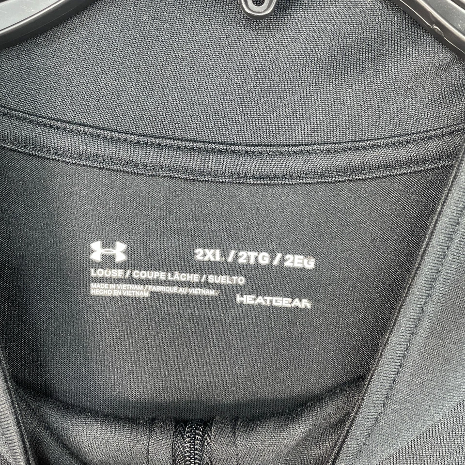Suéter Under Armor Para Hombre Talla Grande 2XL Negro Manga Larga 1/4 Cremallera Informal Foto 3 de 4