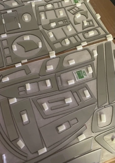 Infiniti FX35 FX45 FIT 2006 2007 2008 KIT DE MOLDURAS DE TABLERO DE ALUMINIO CEPILLADO JUEGO ABS 37P Foto 2 de 4