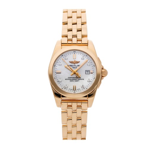 Breitling Galactic 29 Rose Gold Diamond Ladies Bracelet Watch 29mm H7234812/A792