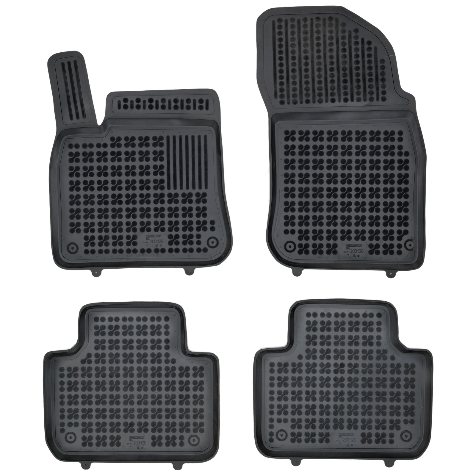 Tapis de sol en caoutchouc Rezaw-Plast imperméable avec bords surélevés