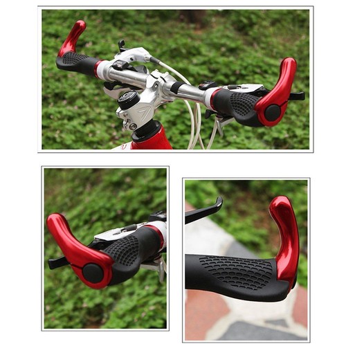 Ergonomic MTB Rubber Grips Mountain Bike Bicycle Handlebar Cycling Lock-On Ends - Picture 7 of 15