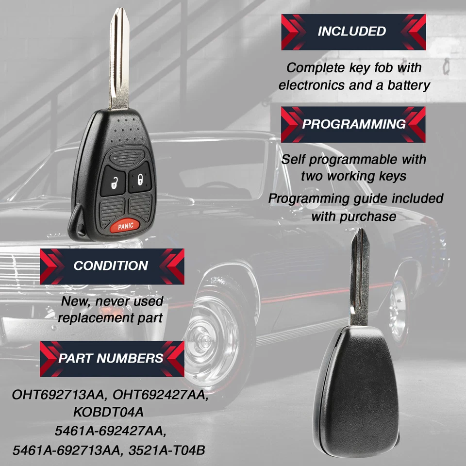 For 2012 2013 2014 2015 Jeep Compass Patriot Wrangler Car Remote Key Fob Foto 4 de 4