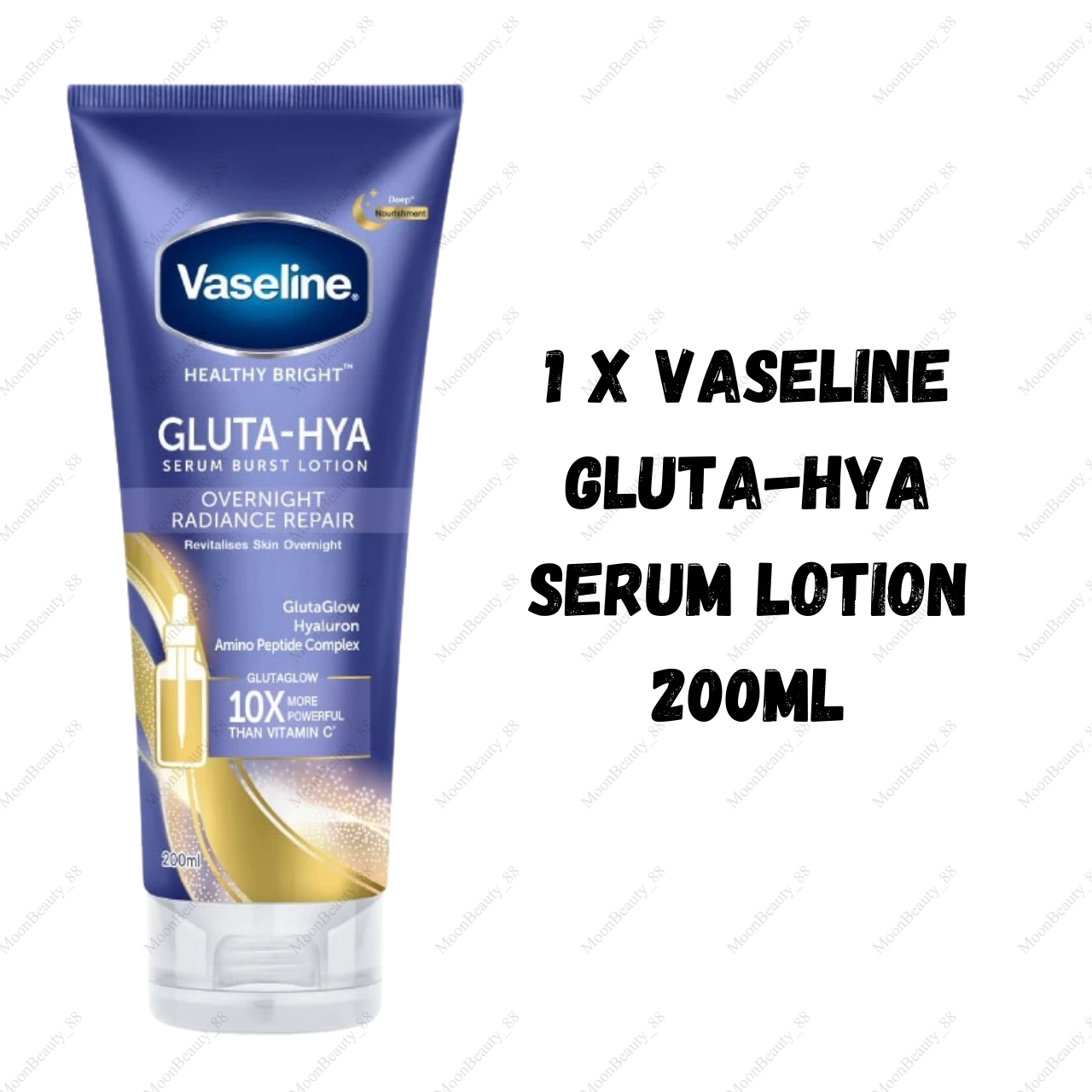 VASELINE Gluta-Hya Serum Lotion Overnight Rad Repair Moisturizer 200ml
