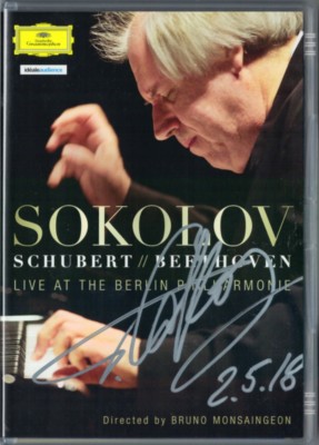 DVD Grigory SOKOLOV Signed SCHUBERT Impromptus D899 BEETHOVEN Hammerklavier Live