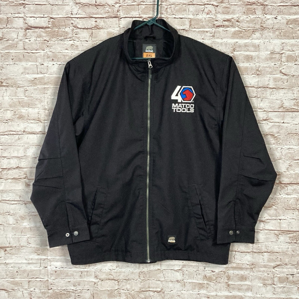 【90s】Berne Apparel（XXL相当）ワークジャケット＊企業ロゴ 90s】Berne Apparel（XXL相当）ワークジャケット＊企業ロゴ