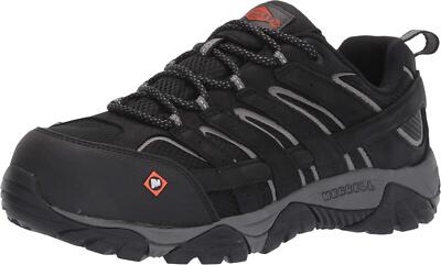 Merrell - Men's Moab Vertex Vent Composite Toe Construction Shoe, Black, 9 Wide