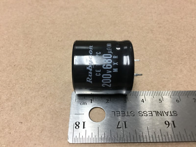 200V 680uF 105C 30x30mm Original Rubycon Snap In Electrolytic 200V 680uF 105C 30x30mm Original Rubycon Snap In Electrolytic