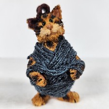 Boyds Bears Wound Tight Cat Yarn Darby Fuzzkins Ornament Style